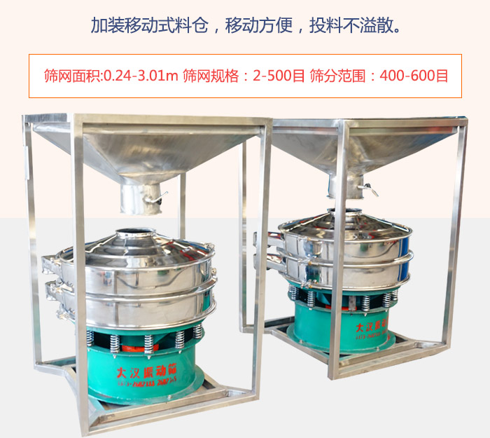 加裝移動式料倉，移動方便，投料不溢散。