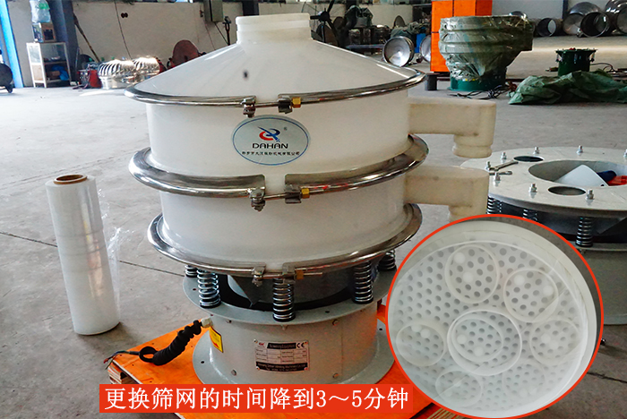 塑料振動篩篩網(wǎng)更換只需：3-5分鐘。